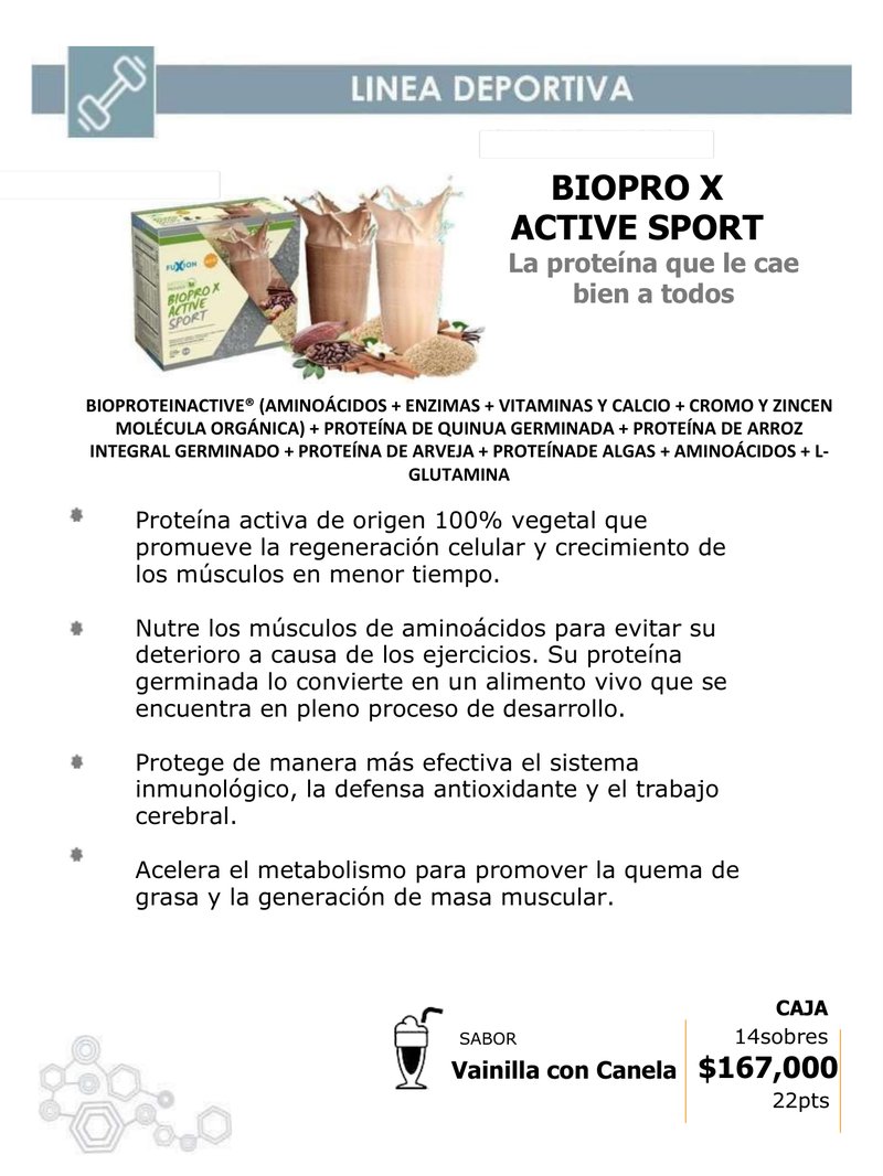 Bioprox Active Sport (Vainilla con Canela)